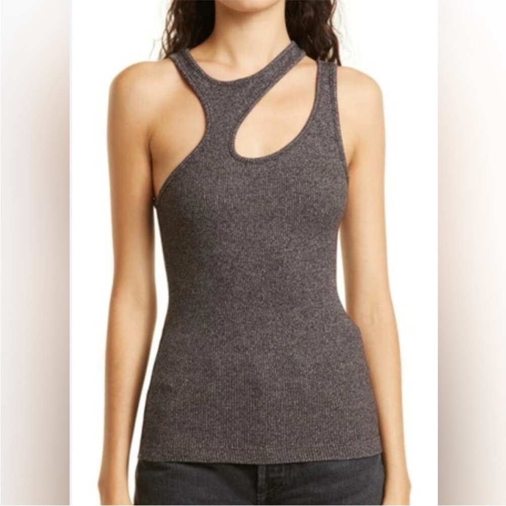 Agolde Asymmetric Cutout Rib Tank